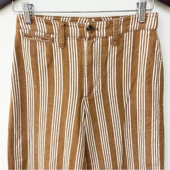 Madewell Emmett Striped Wide Leg Cropped Pants Size 23 - Picture 7 of 14